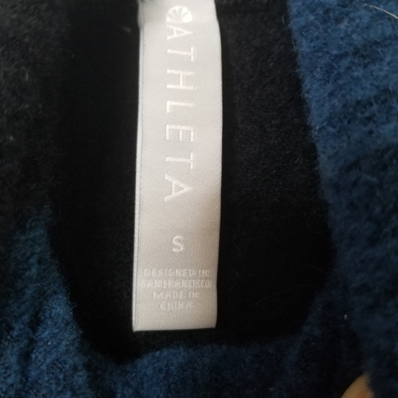 Athleta Transit Womens Colorblock Turtleneck SM Sweater Merino Wool Blend Soft - Picture 4 of 11